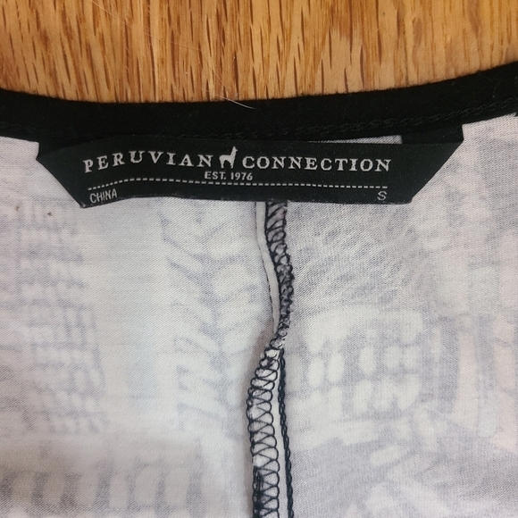 Peruvian Connection Small Faux Wrap Printed Midi Dress - Picture 5 of 6